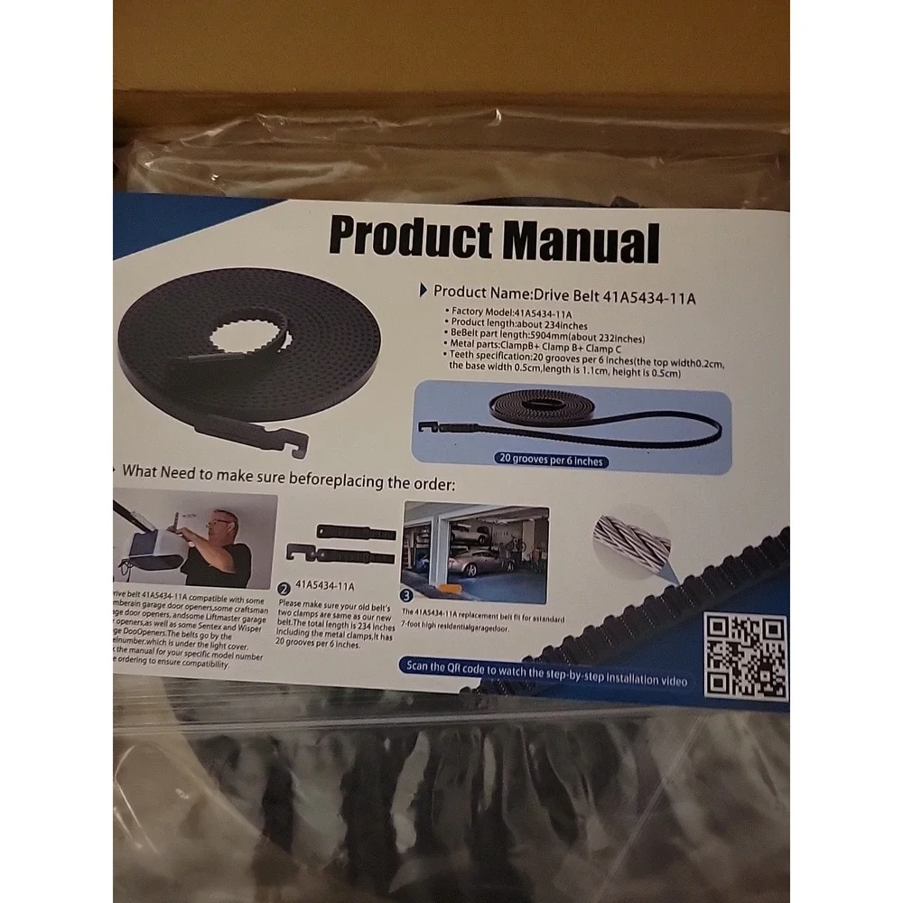 Drive Belt 41A5434-11,234'' Garage Door Openers 41A5434-11A for 7ft Door  ONLY‎